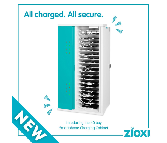 Armoire de recharge murale Zioxi pour 40 téléphones portables - serrure RFID