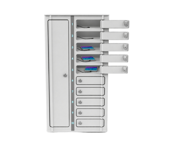 Caixas de carregamento Zioxi Volt para 10 telemóveis – USB-C, USB-A ou tomadas de rede