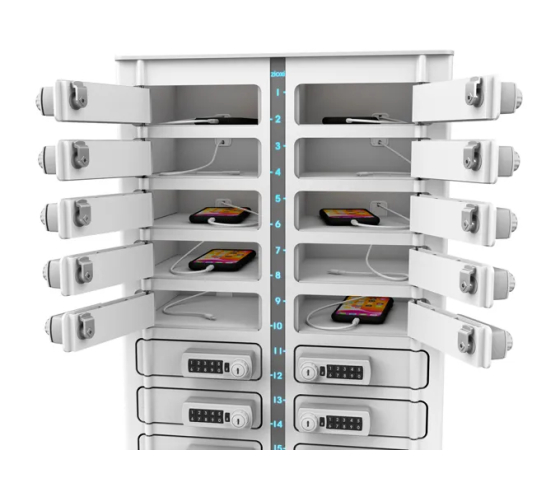Casier de recharge mural USB-C Zioxi pour 20 téléphones portables - serrures à clés