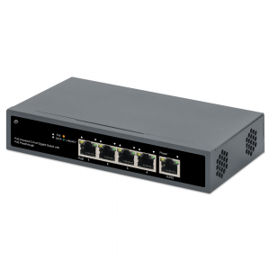 PoE-Powered 5-Poorts Gigabit Switch met PoE Passthrough - 65W PoE, Desktop/Wall-mount