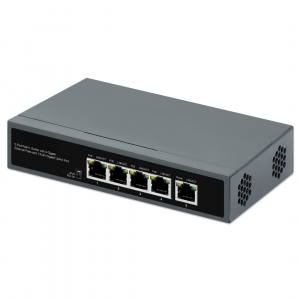 Switch PoE++ à 5 ports avec fonctionnalité Gigabit Ethernet et Uplink - montage bureau/mur