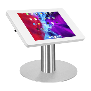 Support de table Fino pour iPad 9.7 - blanc/acier inoxydable 