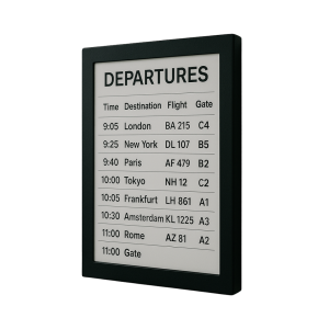 Wandhouder met geïntegreerd 25-inch E-ink-scherm – zwart