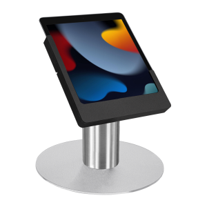 Support de table Domo Slide pour iPad 10.2 &amp; 10.5 - noir/ acier inoxydable