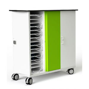 Chariot de chargement USB-C Zioxi CHRGTUC-TB-32-K pour 32 tablettes jusqu'à 10,5 pouces - verrouillage par clé