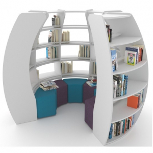 BookHive Bibliothèque circulaire et coin lecture