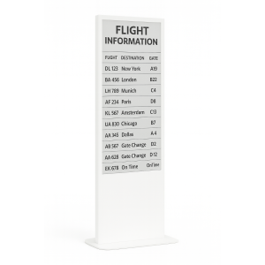 Informatiekiosk met 32 inch E-ink scherm – wit