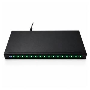 Concentrateur de charge et de synchronisation USB-C 1U 16 ports USB 3.1