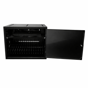 Armoire de recharge BRVD16 noire - 16 appareils mobiles jusqu'à 17 pouces - multiprise