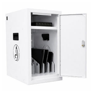 Armoire de rechargement BRVDC6 pour 6 appareils mobiles jusqu'à 17 pouces - blanc - USB-C
