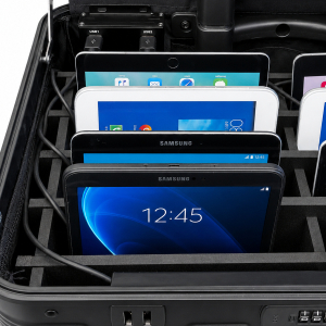Valise de recharge & synchronisation Bravour® BRVK10 pour 10 iPad & tablettes jusqu’à 13" – sans câbles