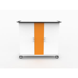 USB-C oplaadkar voor 32 iPads in grote beschermcovers - Zioxi CHRGTUC-KC-32-K - sleutelslot