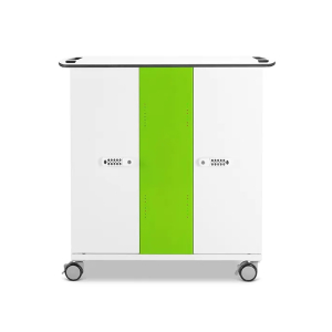 Carrinho de carregamento para 40 tablets com gestão remota - cabos USB-C incluídos - fechadura com código numérico
