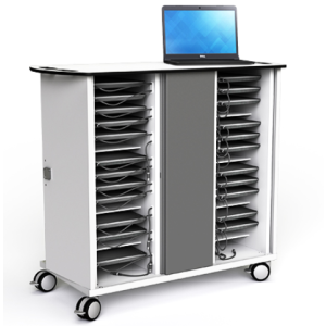 Chariot de charge USB-C pour 32 Chromebooks et appareils mobiles jusqu'à 14 pouces - serrure à code numérique