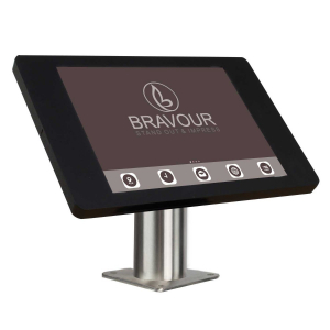 Support de table Fino M pour tablettes entre 9 et 11 pouces - noir/acier inoxydable