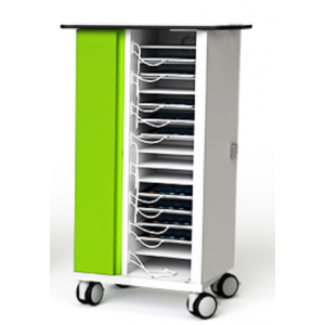 Chariot de chargement USB-C Zioxi CHRGTUC-TB-16-K pour 16 tablettes jusqu'à 10,5 pouces - serrure à clé