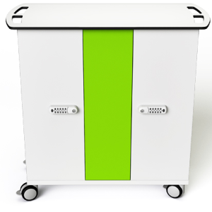 Chariot de recharge pour 32 iPads et Apple Pencil avec câbles USB-C inclus - Zioxi CHRGTUC-PT-32-C# - serrure à code numérique