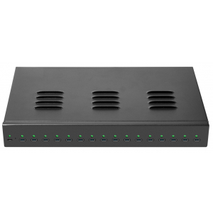 Concentrateur de charge USB-C 1000W à 16 ports - noir