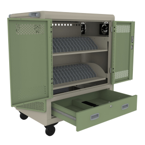 ID32UC Chariot de charge USB-C pour 32 appareils mobiles jusqu'à 15,6 pouces.