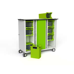 Chariot de recharge Zioxi avec paniers de transport CHRGT-TBB-32-C pour 32 iPads jusqu'à 10,5 pouces - serrure à code numérique