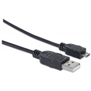 Hi-Speed USB-A naar Micro-USB kabel - 480 Mbps - 1.8 meter - zwart