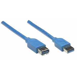 Câble d'extension Superspeed USB-A vers USB-A - 5 Gbps - 2 mètres - bleu