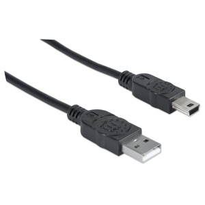 Câble Hi-Speed USB-A vers Mini-USB - 480 Mbps - 1.8 mètres - noir