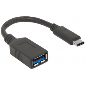 SuperSpeed USB-C naar USB-A kabel - 5 Gbps - 15 centimeter - zwart