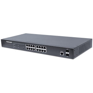 Commutateur Web PoE+ Gigabit Ethernet 16 ports avec 2 ports SFP