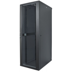 Baie réseau 19 pouces MHT207 avec porte vitrée - 26U - 800 (P) x 600 (L) x 1322 (H) - assemblée - noir