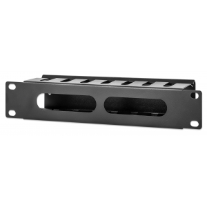 Panneau de gestion des câbles 10" 1U - noir