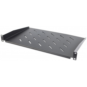 Étagère cantilever ventilée 1U 19 pouces - 350 mm de profondeur - capacité de charge jusqu'à 25 kg - noir