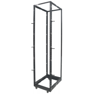 Rack de serveur à cadre ouvert 19" MHT168 - hauteur 45U - 4 montants - flatpack - noir