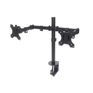 Monitor tafelhouder met dubbele scharnierarmen voor 2 schermen - 13 tot 32 inch