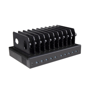 Estação de carregamento duplo USB-A/USB-C 1000W com 10 portas - preto