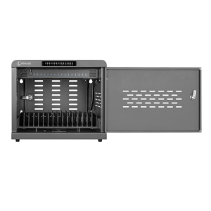 Armoire de recharge USB-C 1 000 W pour 16 ordinateurs portables & tablettes – Gestion à distance – serrure à code numérique