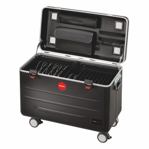 Coffre de chargement mobile Parat TC20 TwinCharge avec 20 câbles de charge USB-C chariot de chargement pour 20 tablettes jusqu'à 12,9 pouces - noir