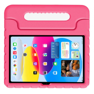 Coque de protection KidsCase avec poignée pour iPad 10 (2022) 10.9 pouces - Rose