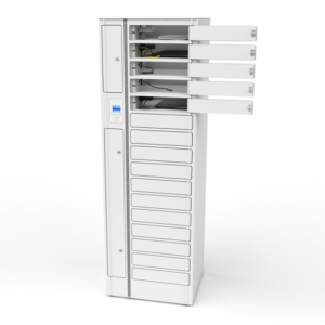 Casier de charge BYOD Volt AC & USB-C - câbles USB-C inclus pour 16 appareils jusqu'à 17 pouces - Serrure RFID + contrôle Web