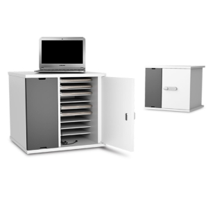Armoire de chargement Zioxi pour 10 Chromebooks, PC portables ou Tablettes - Chargement via USB-C ou Prises standard