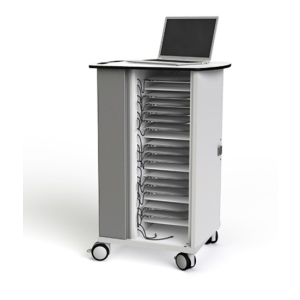 Chariot de charge USB-C avec câbles pour 16 Chromebooks et appareils mobiles jusqu'à 14 pouces - serrure RFID