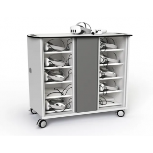 Chariot de chargement Zioxi pour 40 casques et contrôleurs VR - serrure à clé