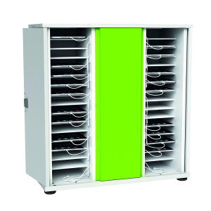 Armoire de recharge Zioxi CHRGC-TB-32-R pour 32 iPads et tablettes jusqu'à 11 pouces - Verrouillage RFID