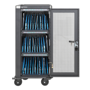Oplaadkar voor 30 tablets & laptops tot 14 inch - inclusief USB-C kabels - pincode & sleutelslot