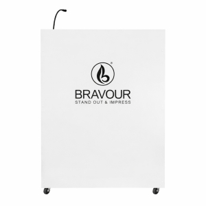 Pupitre de conférence plastique/bois Zeus - blanc