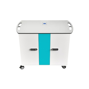 Chariot de recharge Zioxi onView pour 32 ordinateurs portables jusqu'à 16 pouces - CHRGT-LS-32-R-O3 - serrure RFID