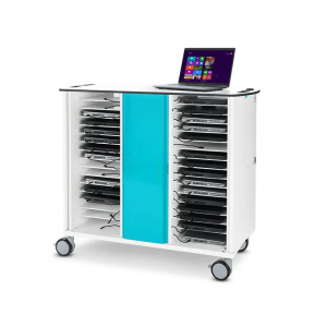 Zioxi onView Netwerk oplaadkar voor 32 laptops - inclusief USB-C kabels - digitaal codeslot