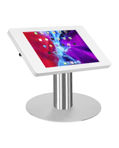 Support de table Fino pour tablettes Samsung Galaxy Tab 9.7 - blanc/acier inoxydable
