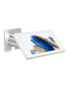 Support de tablette mural Fino pour Samsung Galaxy Tab A9 8.7 pouces 2023 - acier inoxydable/blanc