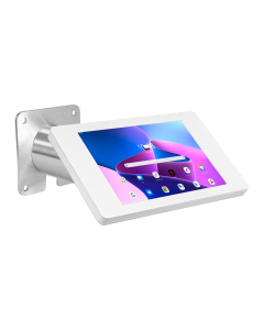Support mural Fino pour tablette Microsoft Surface Pro 8 / 9 / 10 - blanc / acier inoxydable